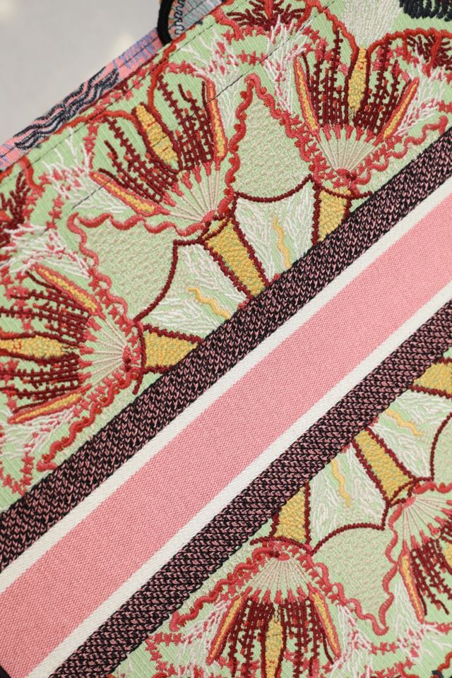 Dior Book Tote Large Powder Pink Dior Jardin Magique Embroidery