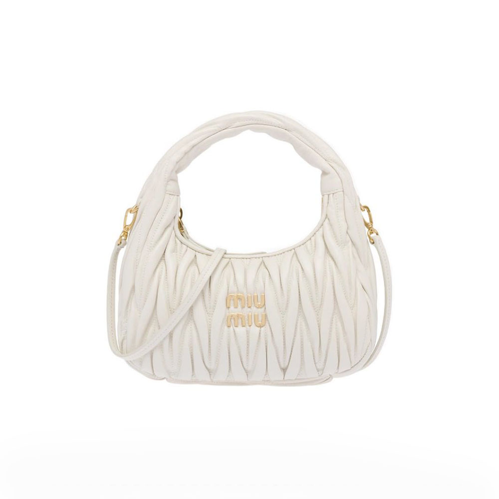 MIU MIU Wander matelassé hobo bag Mini&Small