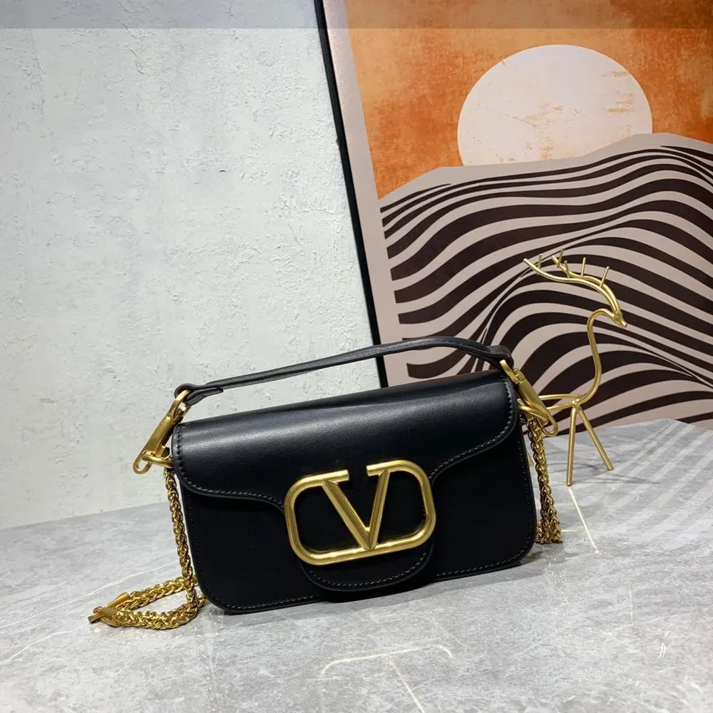 VALENTINO GARAVANI V Logo Baguette Shoulder Bag Ladies MINILOCO Calfskin Bag