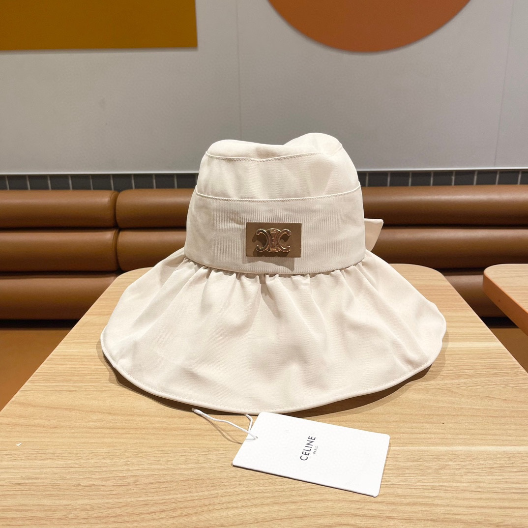 Ceiline Uv-protected Beach Hat With Large Brim Sunhat