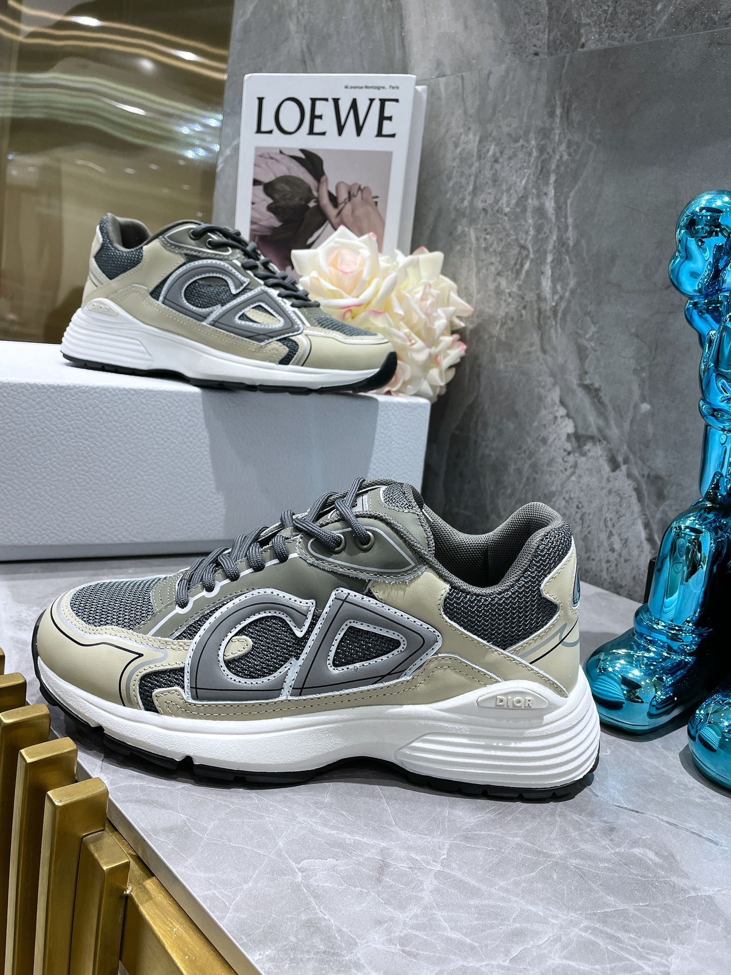 Dior B30 Dad Sneakers Green Gray