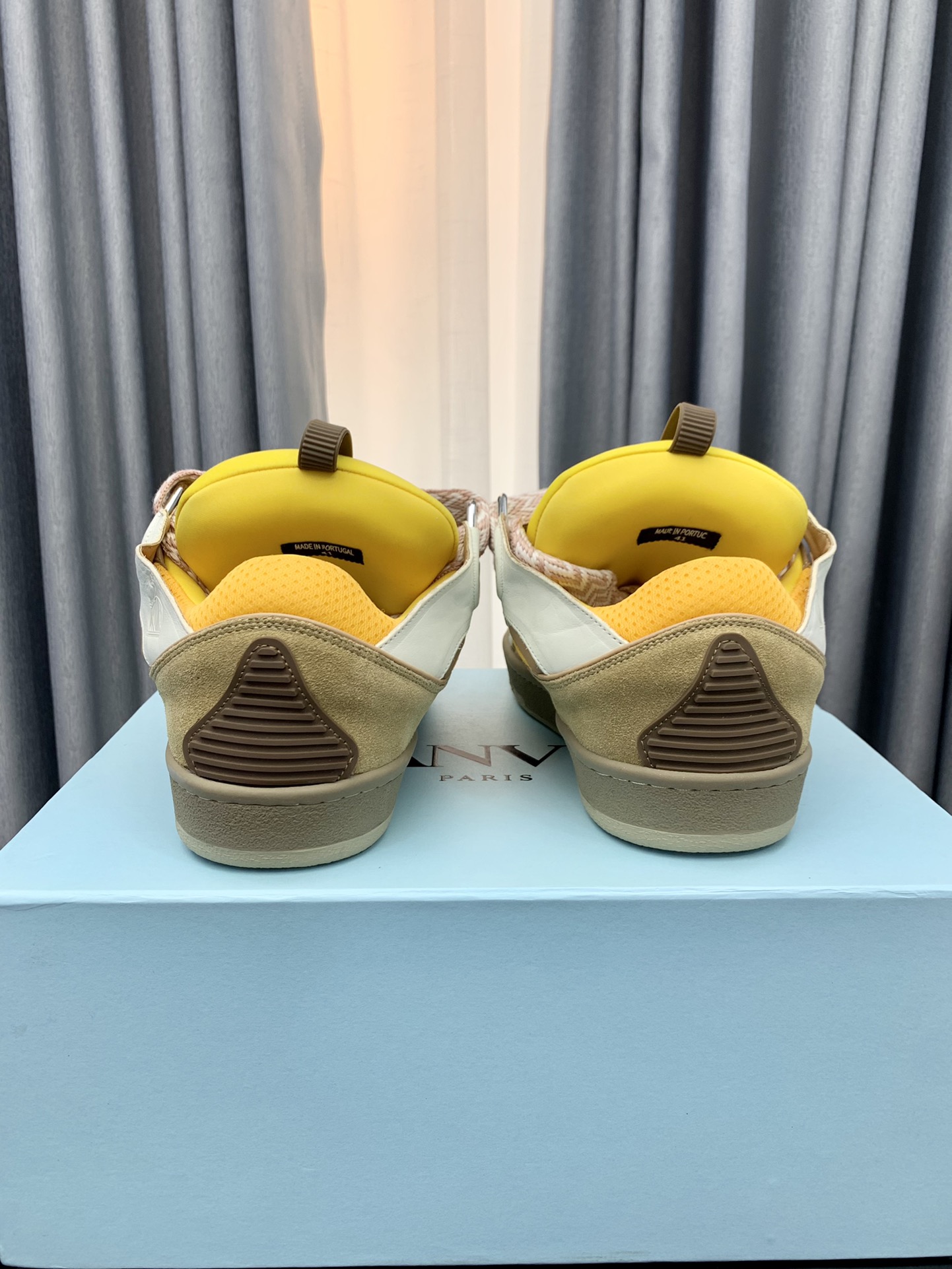 Lanvin LEATHER CURB SNEAKERS