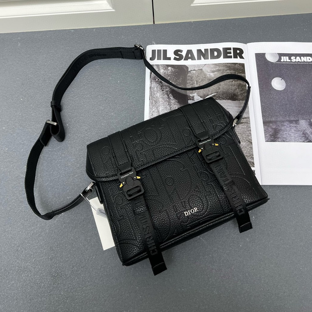 Dior Hit The Road Grained Leather Crossbody Bag