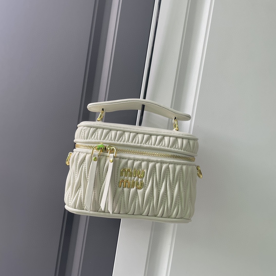 MIU MIU Matelassé Nappa Leather Shoulder Bag