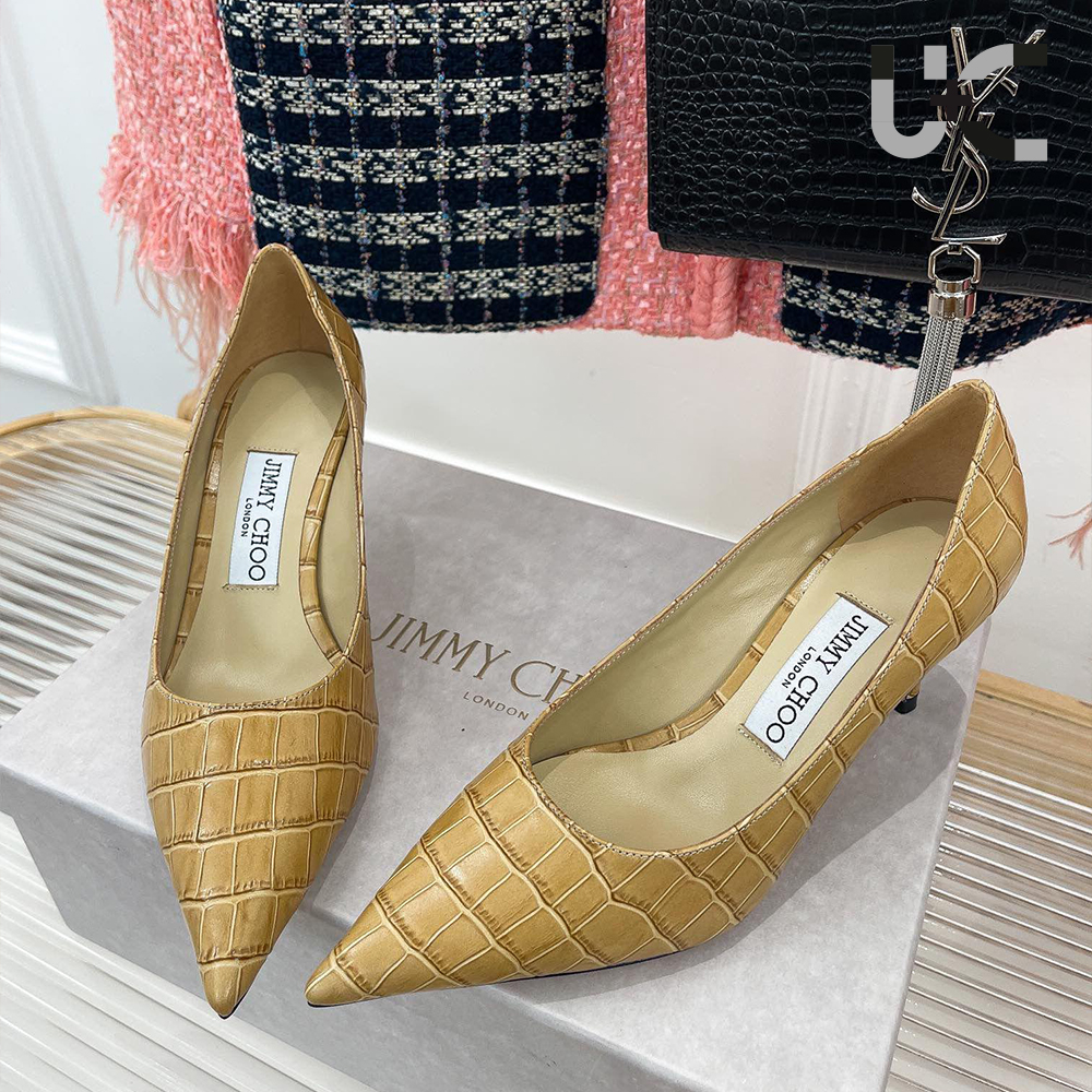 Jimmy Choo Classic Stone Print Heels