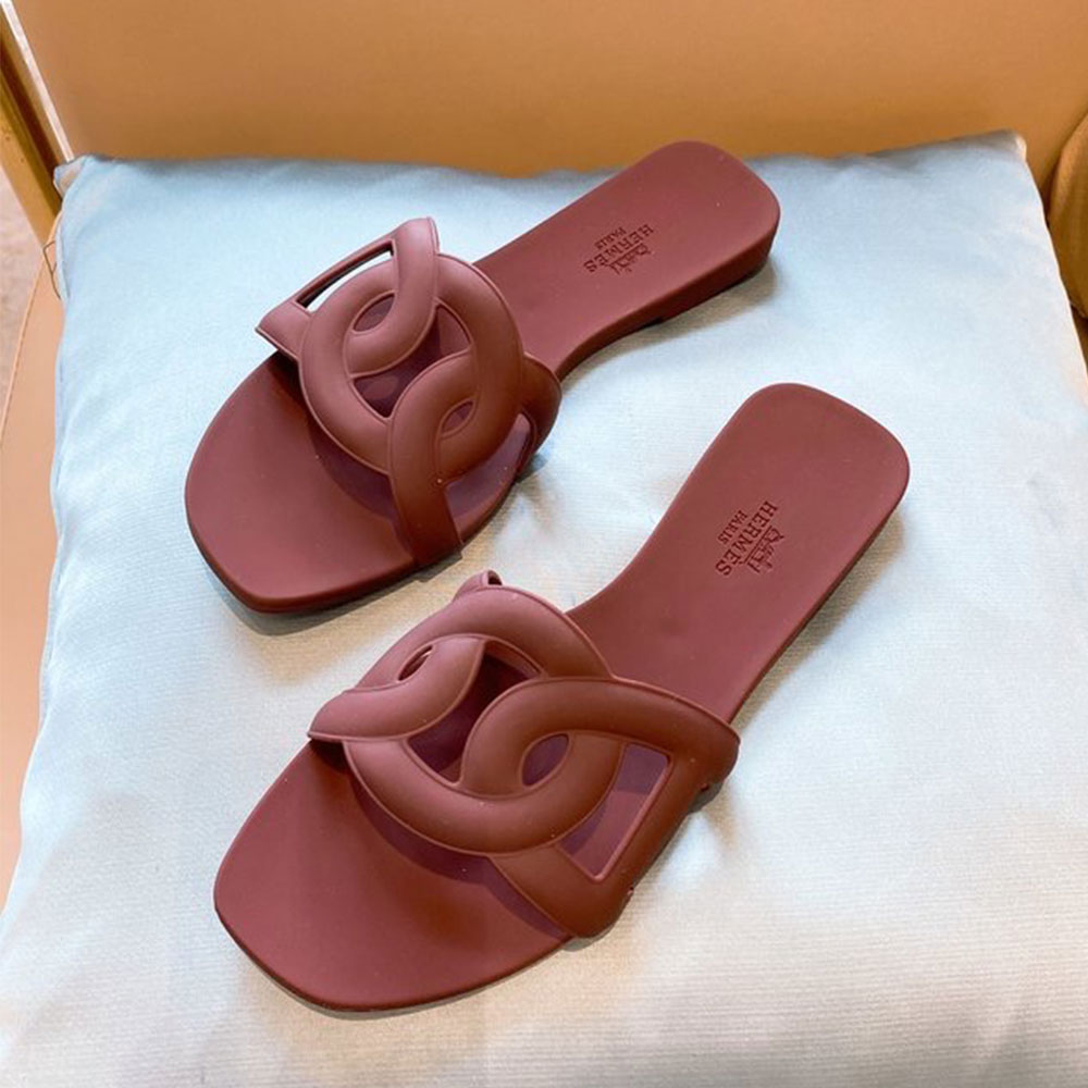 Hermes Shoes Aloha Flat Slippers Slide Sandal
