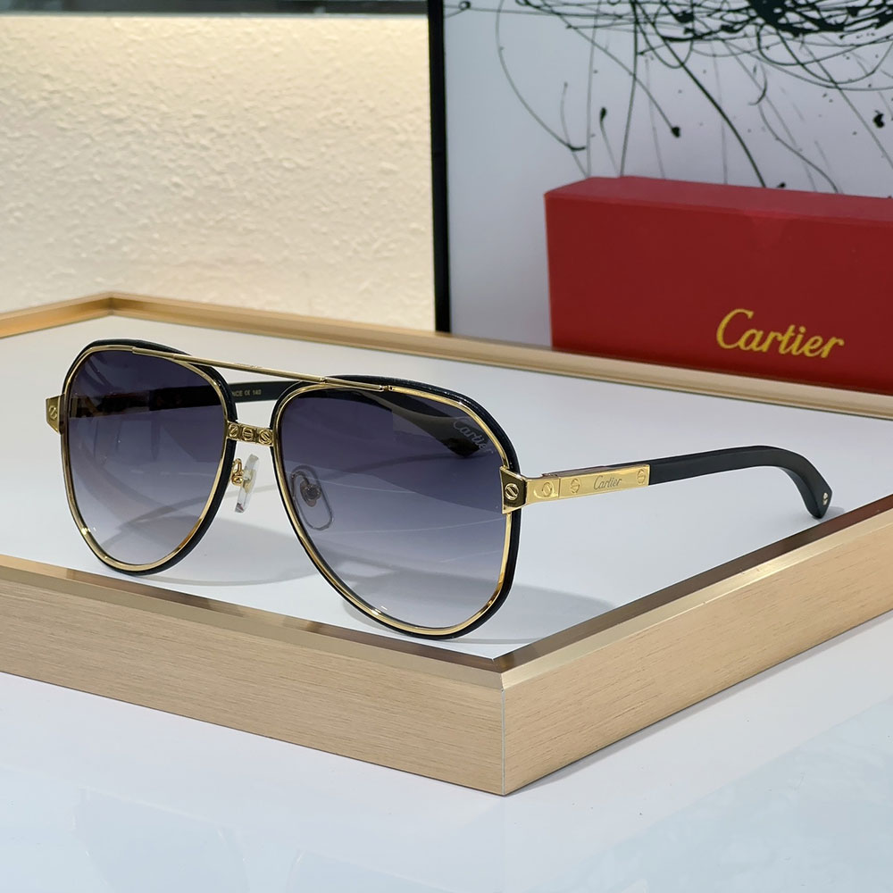 Cartier Aviator Metal Sunglasses