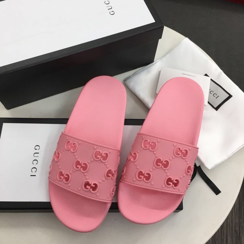 Gucci Womns GG Slide Rubber Sandals 573922