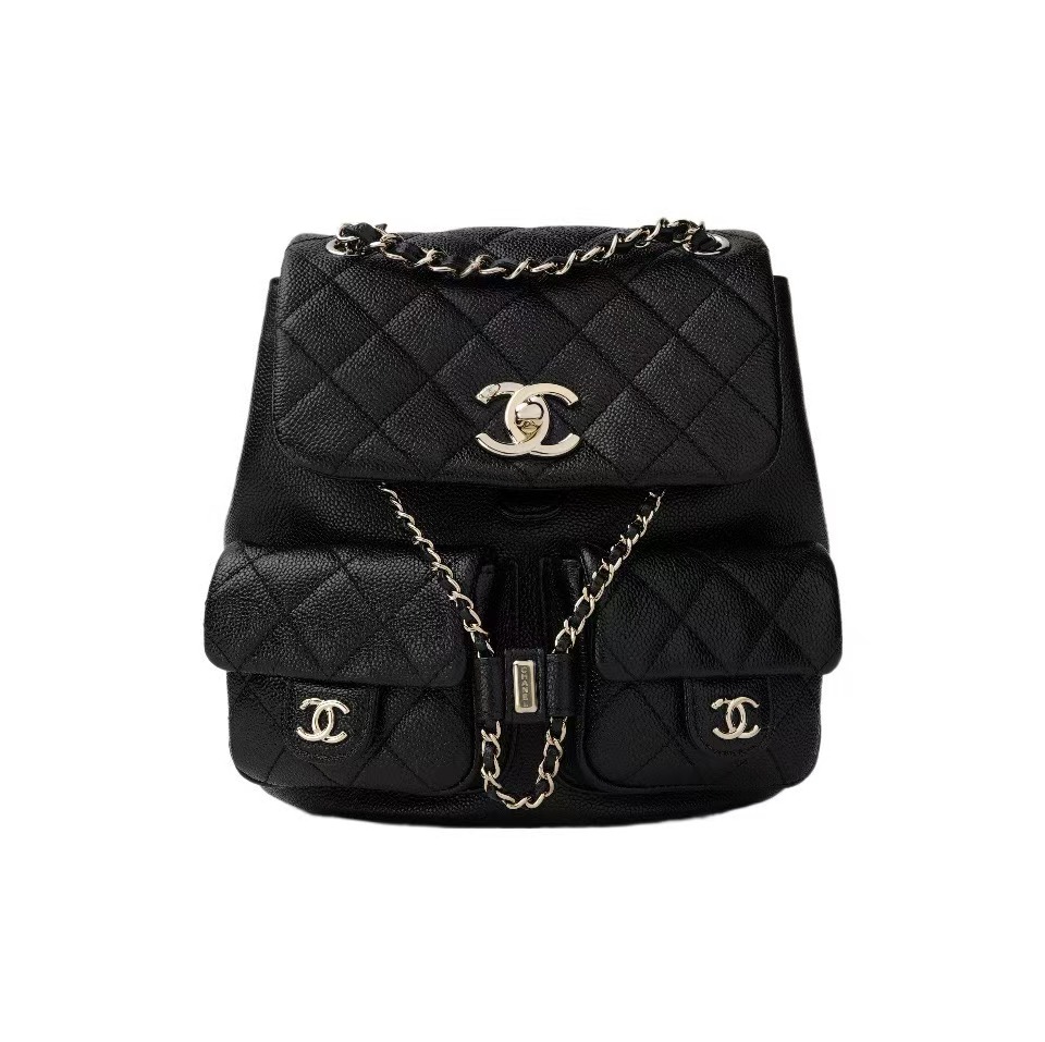 Chanel Caviar Double Pocket Backpack