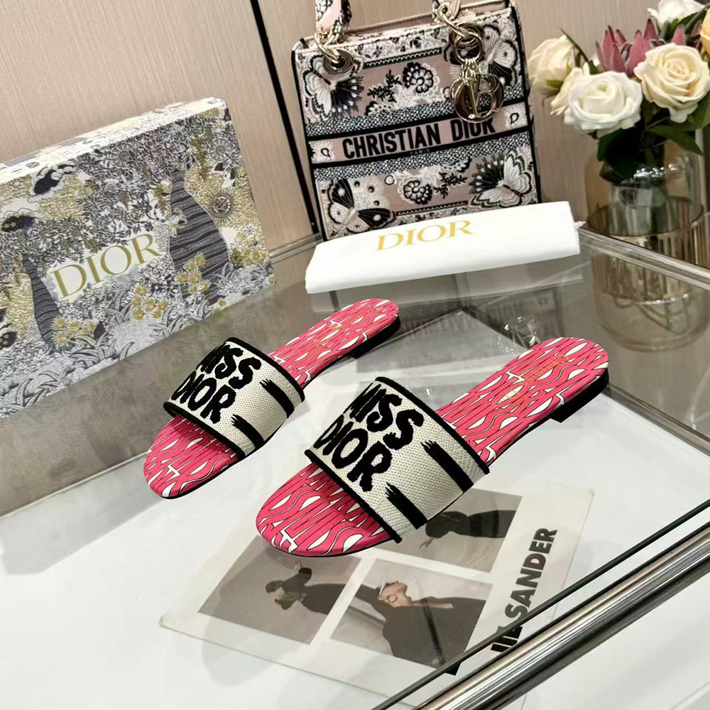 Dior Dway Miss Dior Allover Motif Sandals