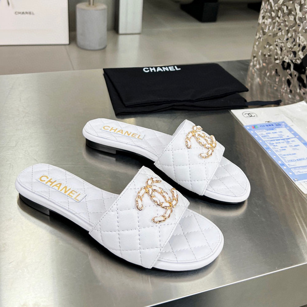 Chanel   Fashion Flat Sandals Slide
