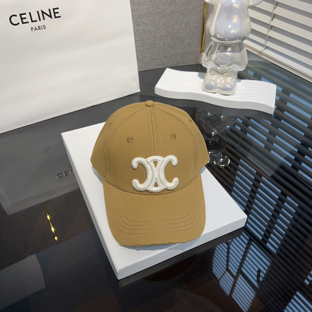 Ceiline Letter Embroidered Cap   Sunhat