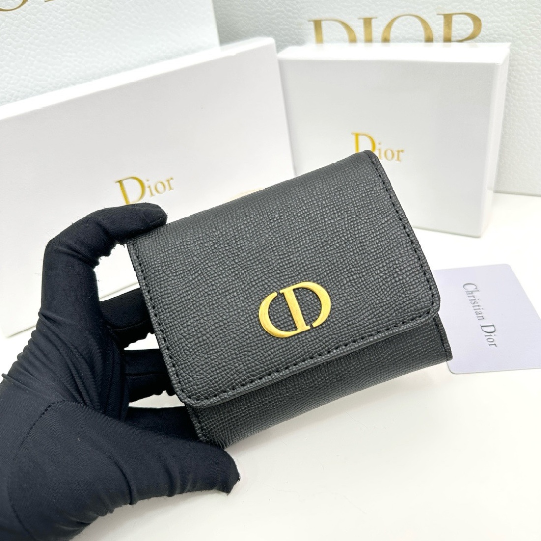 Dior Montaigne Lotus Folding Wallet