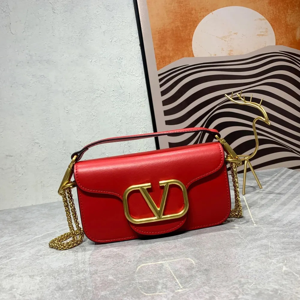 VALENTINO GARAVANI V Logo Baguette Shoulder Bag Ladies MINILOCO Calfskin Bag