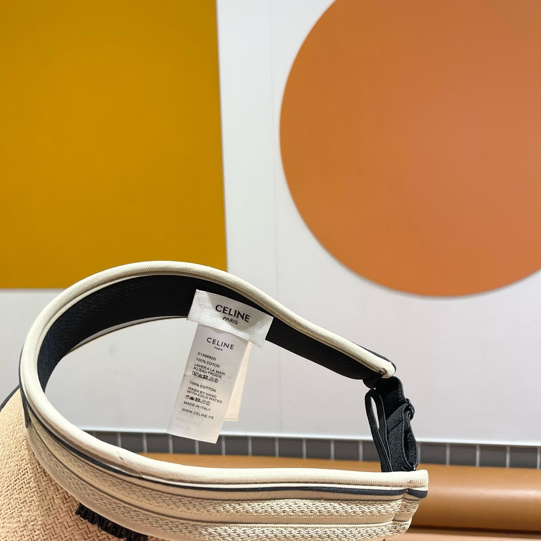 Ceiline  Straw Hat, Letter Hat, Empty Top Hat Sunhat