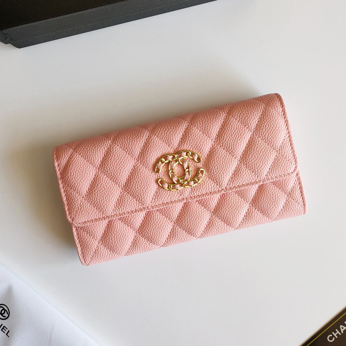 Chanel Hollow logo buckle wallet