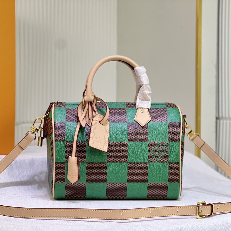 Louis Vuitton LV  Speedy 25 Checkerboard Shoulder Bag Handbag