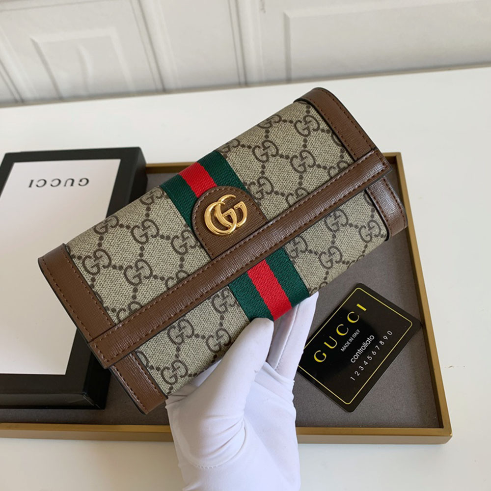 Gucci Unisex GG Long Wallet