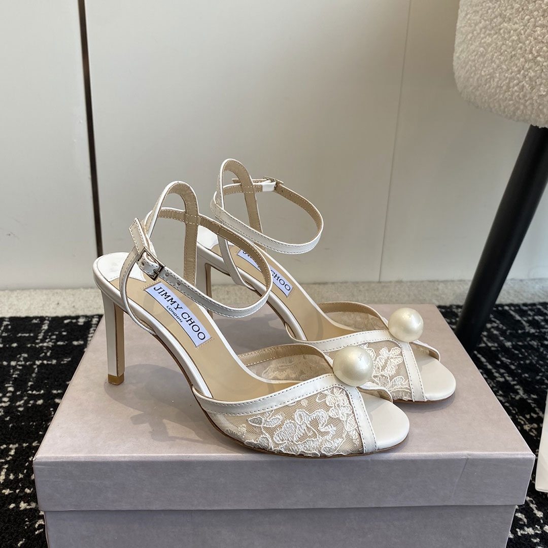 Jimmy Choo Sacora Leather Slingshot Fashion Buckle Slide Sandal