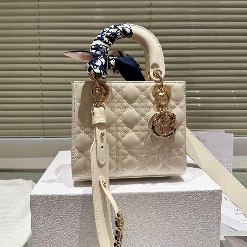 Dior Small Lady Bag - Lacquered Calfskin