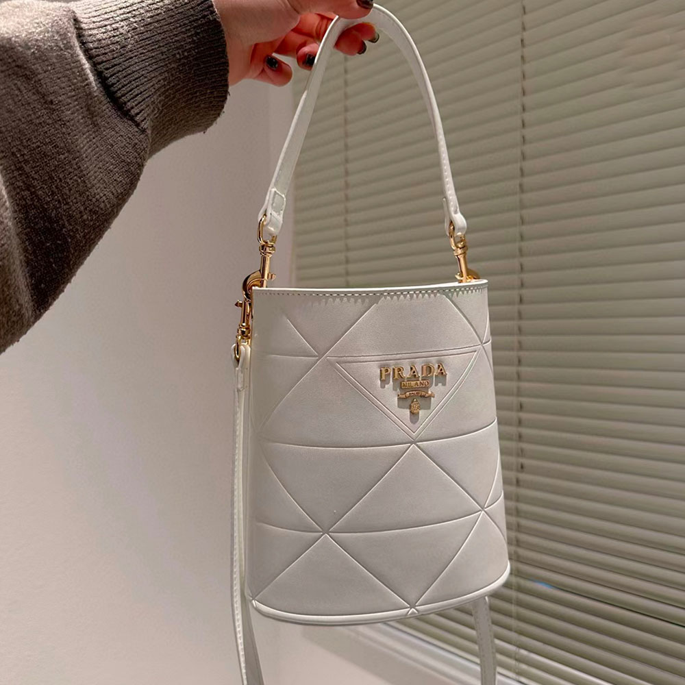 Prada Checkered Bucket Bag