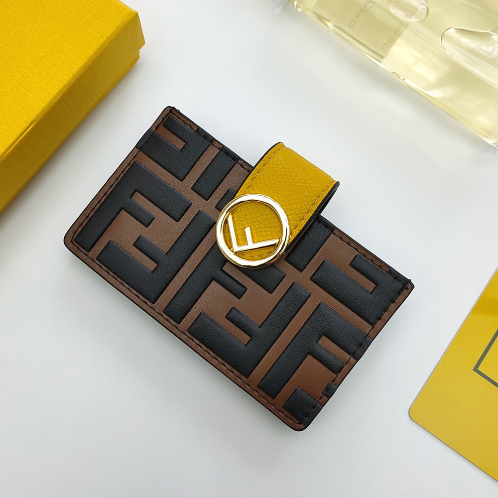 FENDI Embossed Letter Card Holder