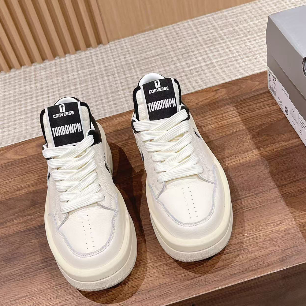 Rick Owens X Drkshdw Turbowpn Leather Sneakers