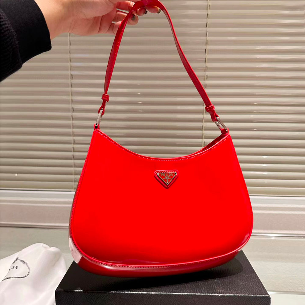 Prada Cleo Bright Leather Handbag