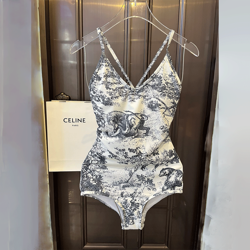 Dior  Animal-print One-piece Swimsuit  Swimwear