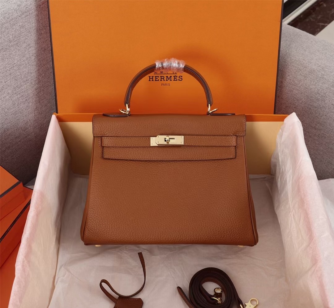 Hermes Kelly Gold Buckle Bag Hanbag-Togo