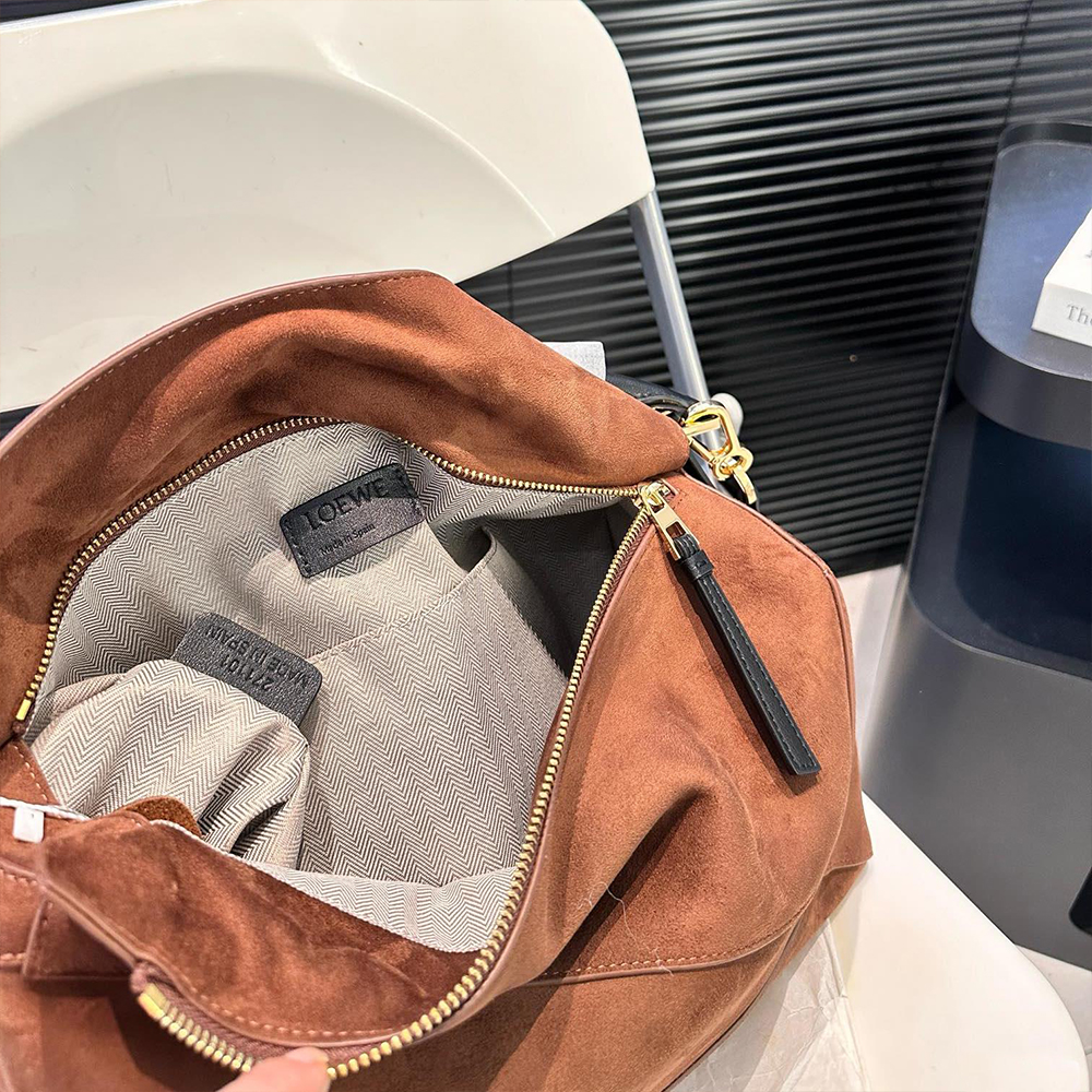 LOEWE Suede Puzzle Bag