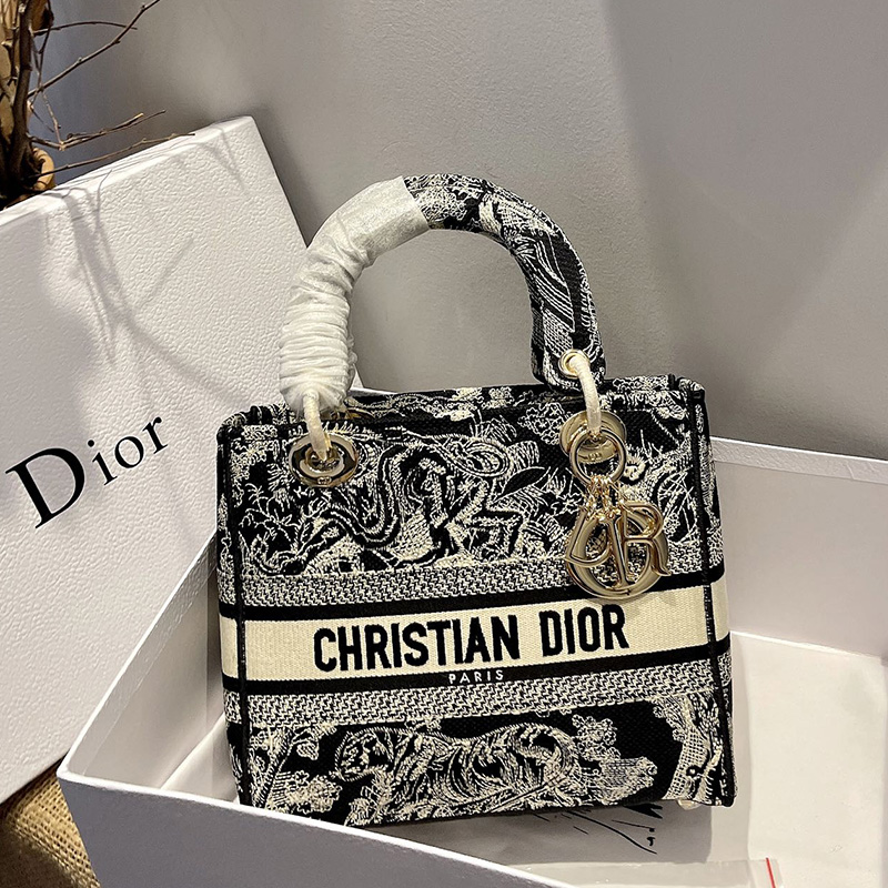 Dior The LADY D-LITE Bag Blue Toile de Jouy Reverse Embroidery M0565ORGO_M928