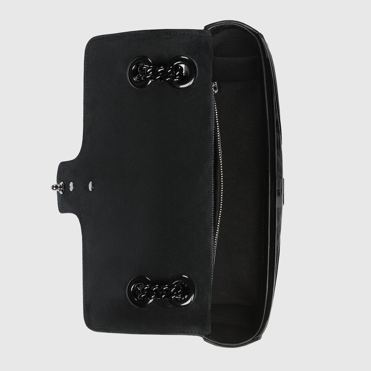 Gucci GG Marmont patent small shoulder bag in patent