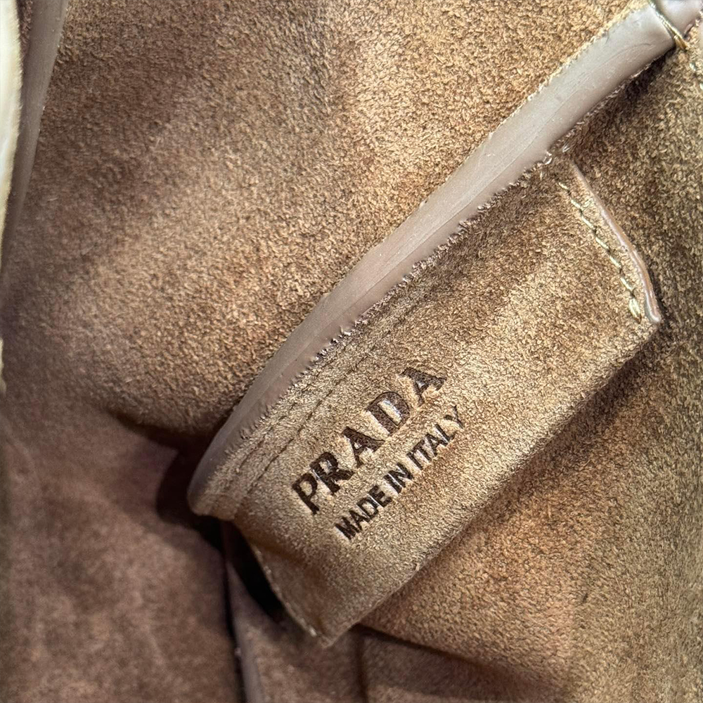 Prada mini suede tote bag