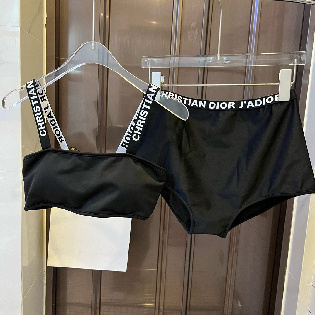 Dior One-piece Swimsuit With Shoulder Logo   Swimwear