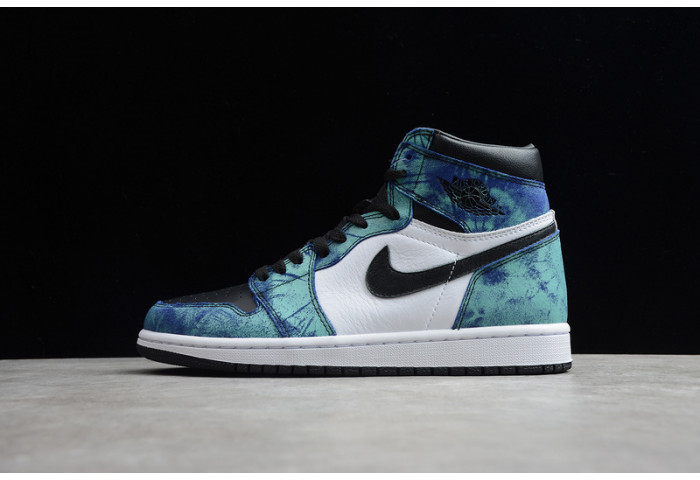 Air Jordan 1 Tie-Dye white black aurora green CD0461-100