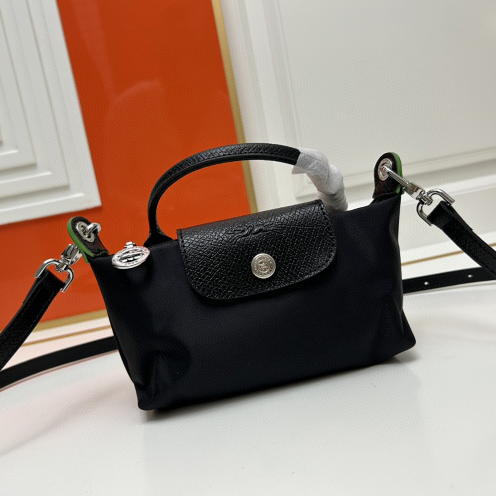 LongChamp Le Pliage Green cosmetic bag