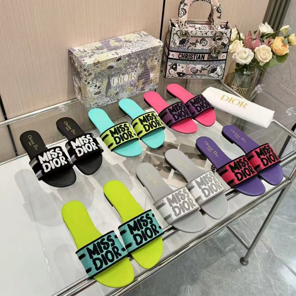 Dior Dway Miss Dior Allover Motif Sandals