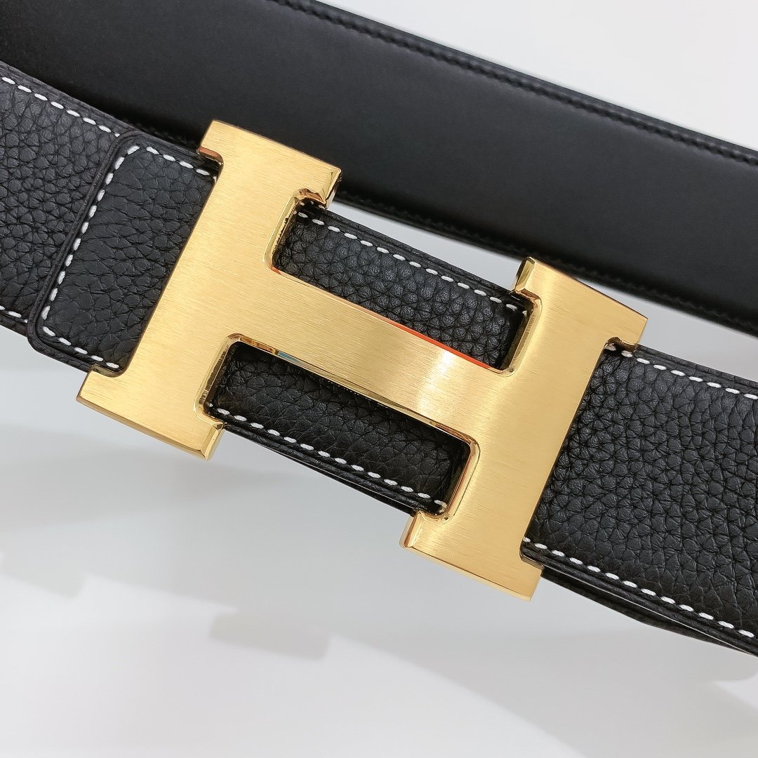 Hermes H Belt Buckle & Reversible Black For Women, Women Belt 380MM