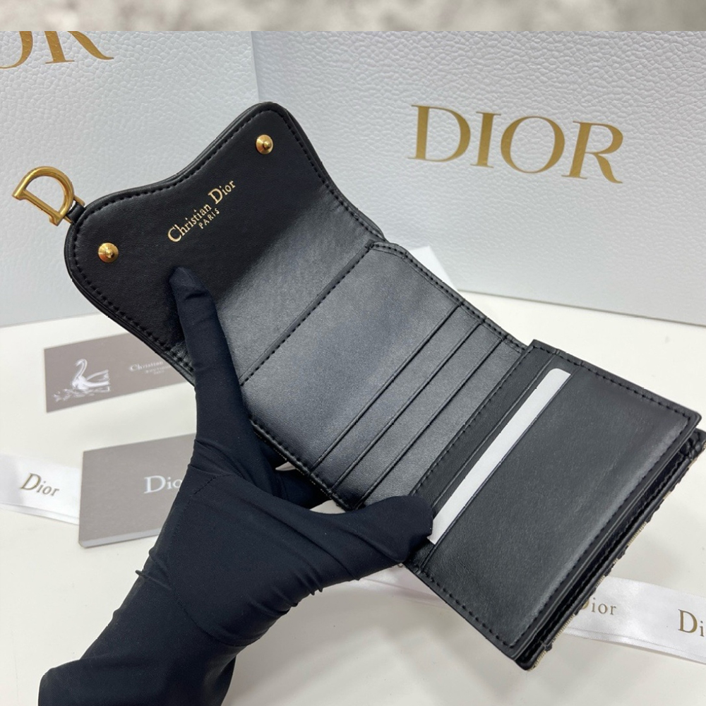 Dior saddle Three Fold Wallet