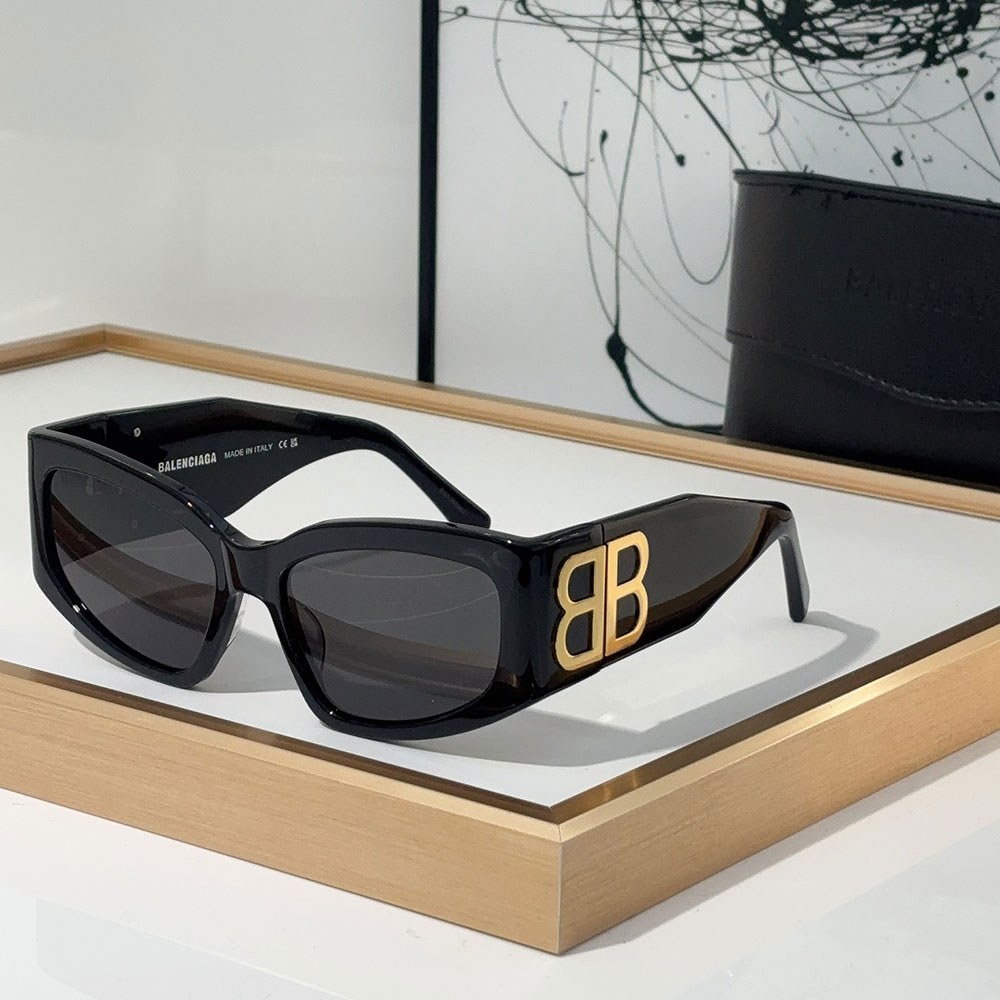 Balenciaga  Mirror leg Logoo Aviator Sunglasses