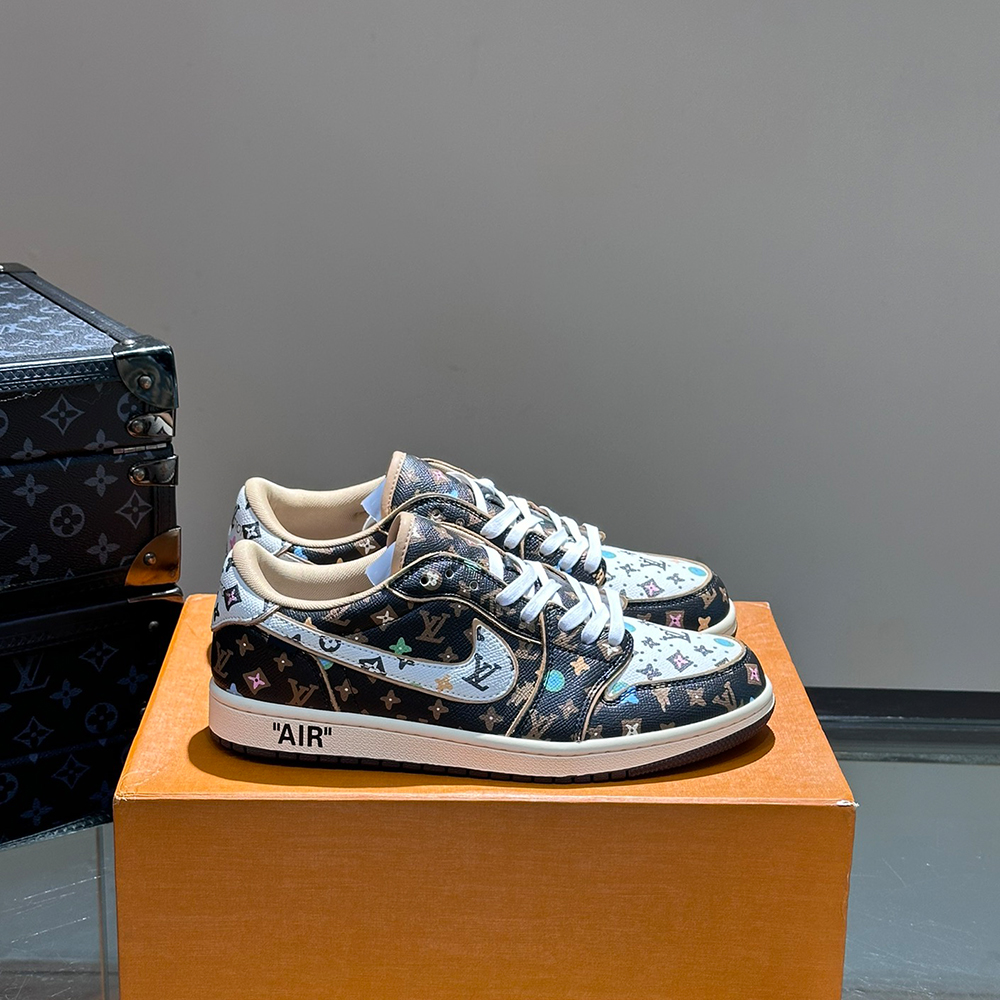 Louis Vuitton X Nike Co-Branded Casual Men's Sneakers