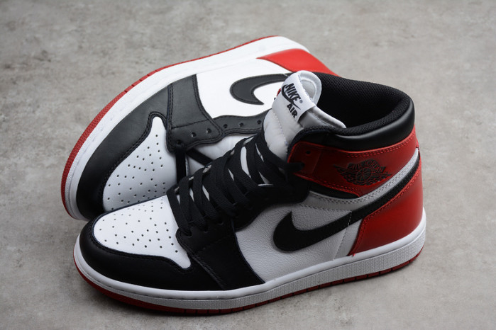 AIR JORDAN 1 High OG Black Toe white/ black-varsity red 555088-125