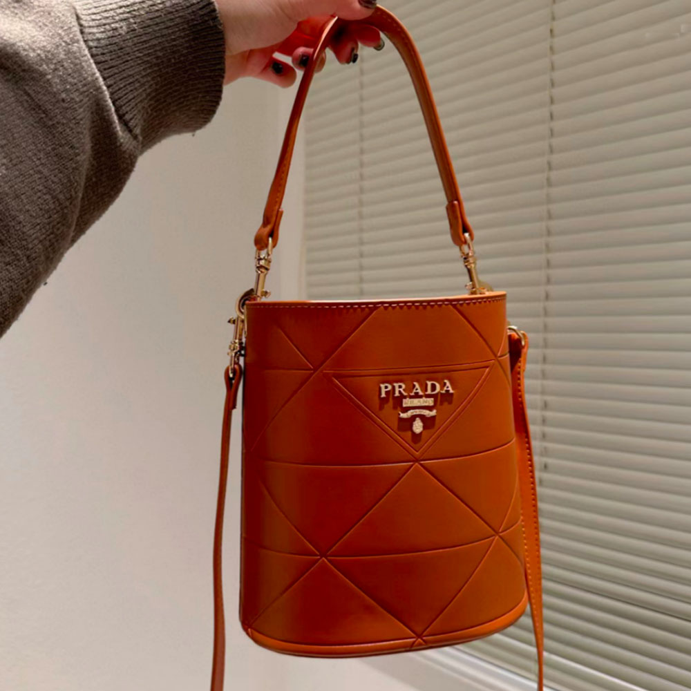 Prada Checkered Bucket Bag