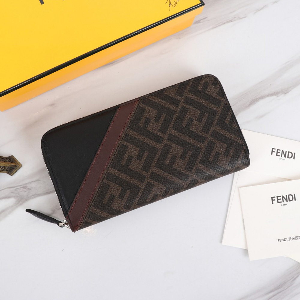 FENDI FF Printing Leather Wallte