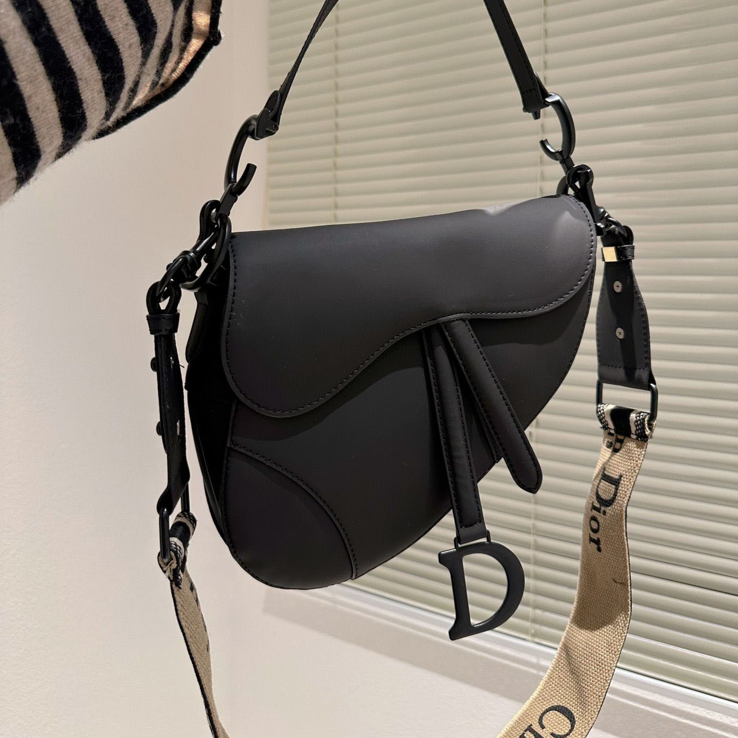 Dior Saddle Bag Matte Leather Shoulder Bag