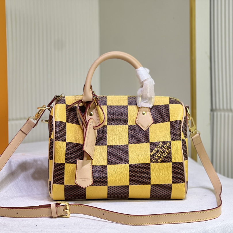 Louis Vuitton LV  Speedy 25 Checkerboard Shoulder Bag Handbag