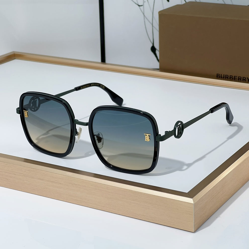 Buberry  Slim Hollowed out Logo on Mirror legs Sunglasses