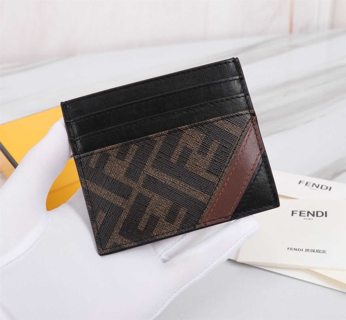FENDI Leather Card Holder