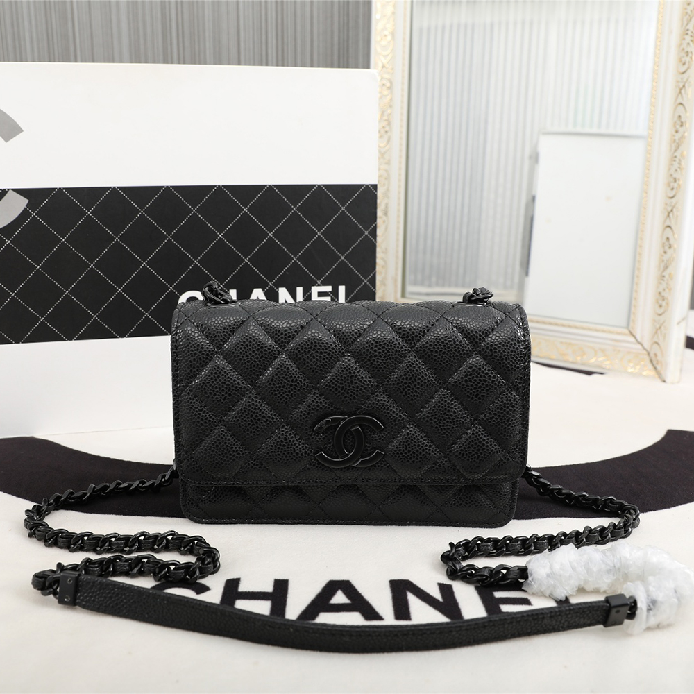 Chanel Grained Flap Crossbody Bag